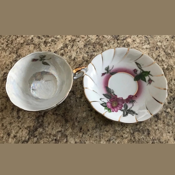 Trimont Ware Japan Opalescent Teacup Saucer - Picture 2 of 6